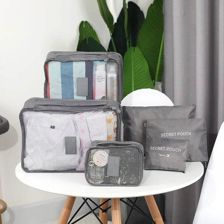 Travel Clothes Storage Bags Set - 6Pcs Luggage Organizer - Carmodza.com