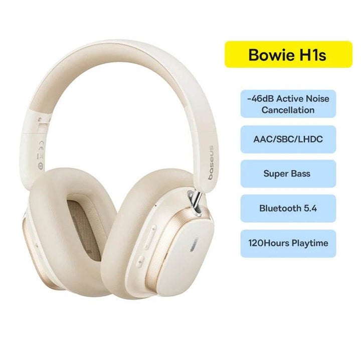 Baseus Wireless Noise Canceling Headphones - 120H Playtime - Carmodza.com