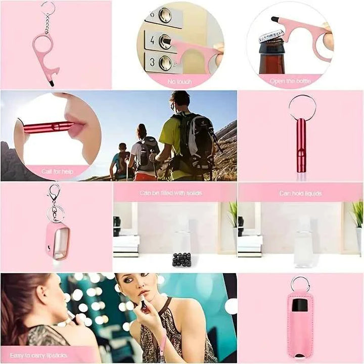 Women's Car Safety Keychain Set | 12-Piece Personal Alarm Kit - Carmodza.com