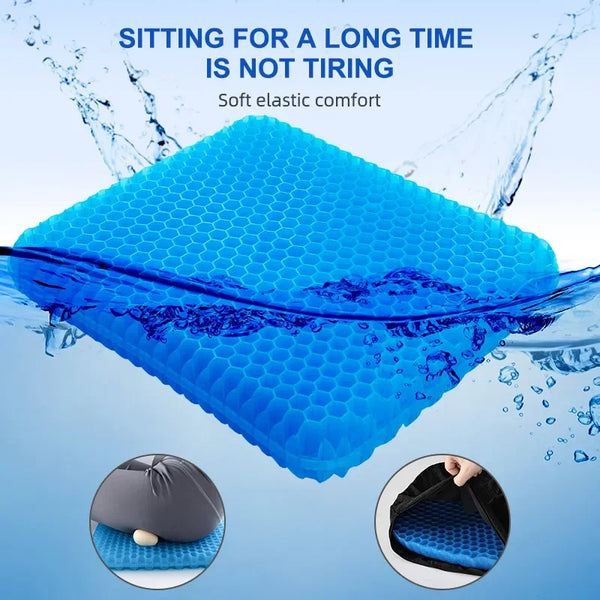 Gel Seat Cushion Car: Breathable Honeycomb Design - Carmodza.com