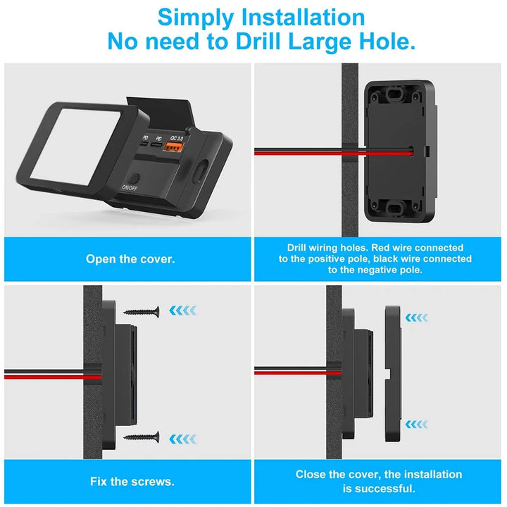 Fast Charge Car Socket Adapter with Switch | 12V-24V QC 3.0 & PD - Carmodza.com