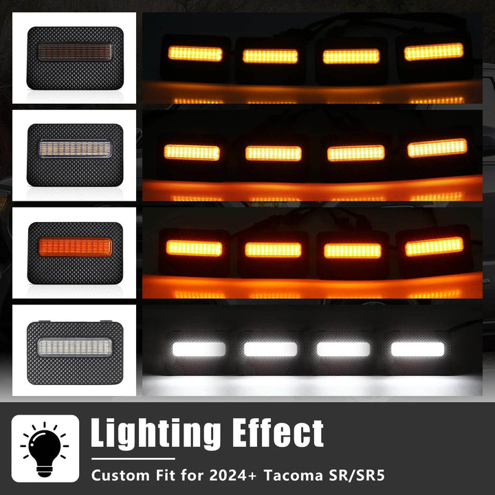 Grille LED Mini Lights for Tacoma 2024+ SR/SR5 - Bright DRL Kit - Carmodza.com