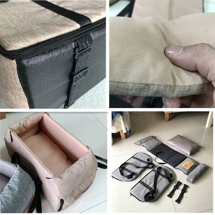 Dog Car Console Booster Seat | Portable Pet Travel Bed - Carmodza.com