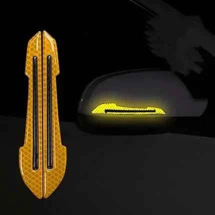 Car Reflective Stickers Traceless Protective Sticker – Rearview Mirror Safety Strips - Carmodza.com