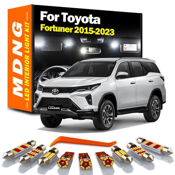 Toyota Fortuner LED Interior Light Kit 8PCS Dome Trunk Bulbs