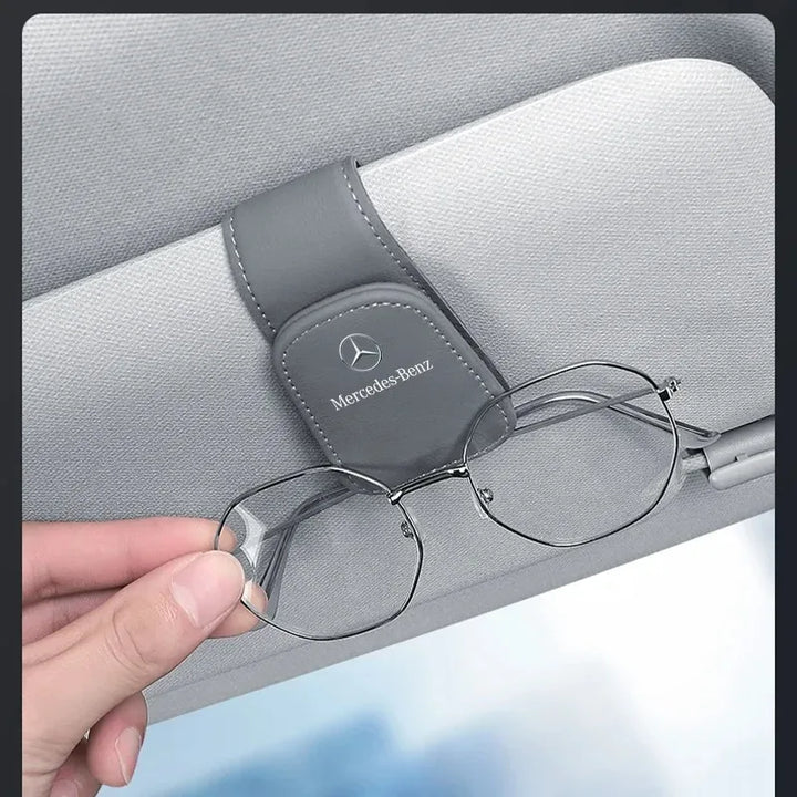 Mercedes-Benz Sun Visor Glasses Holder | Carbon Fiber Eyeglass Clip - Carmodza.com