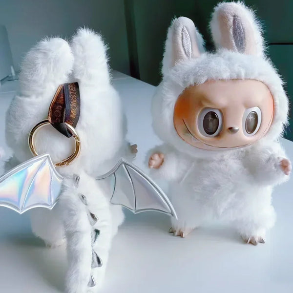 Fluffy Monster Car Keychain Charm | Cute Plush Car Mirror Hanger - Carmodza.com