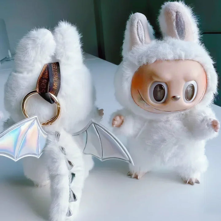 Fluffy Monster Car Keychain Charm | Cute Plush Car Mirror Hanger - Carmodza.com