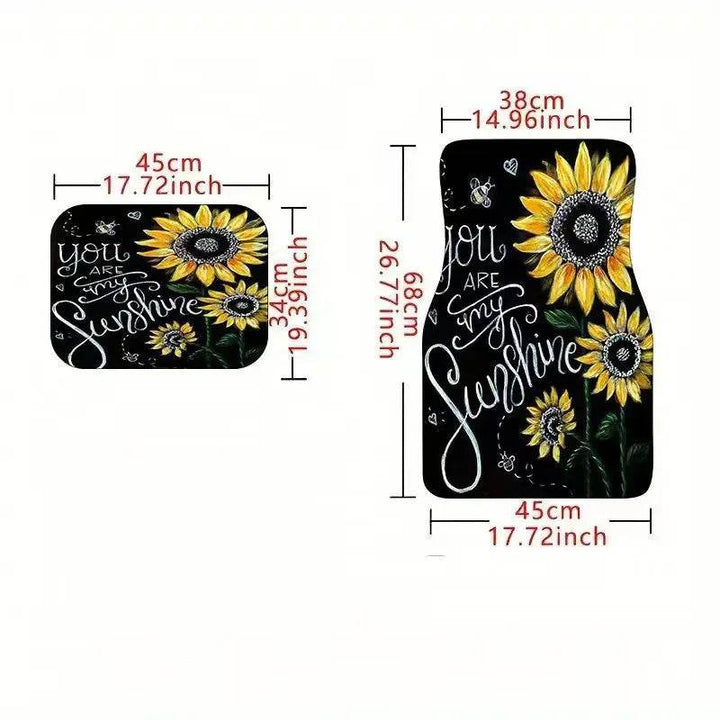 Bohemian Car Foot Mats Universal - 4 Piece Set - Carmodza.com