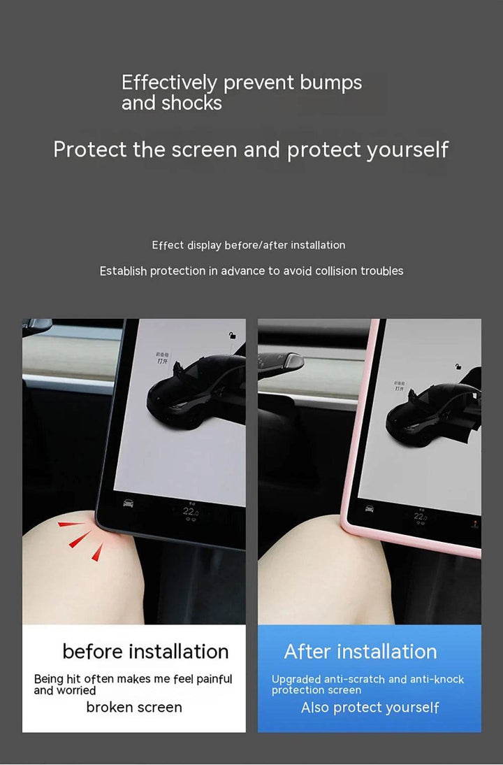 Tesla Model 3 Screen Protector - Anti-Collision Frame - Carmodza.com