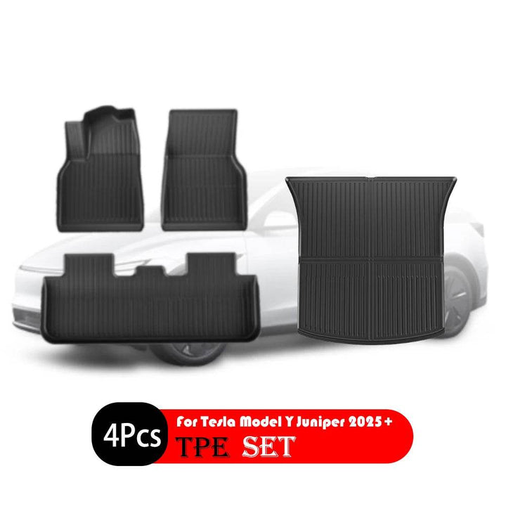 Tesla Model Y 2025 Mats - TPE Waterproof Floor Protection - Carmodza.com