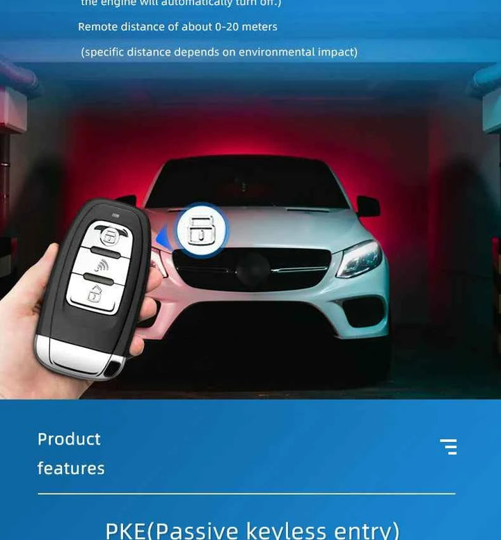 Universal Car Alarm Auto Start Stop System Remote Control Engine Ignition Autostart Kit Keyless Push Start System Car Accessorie