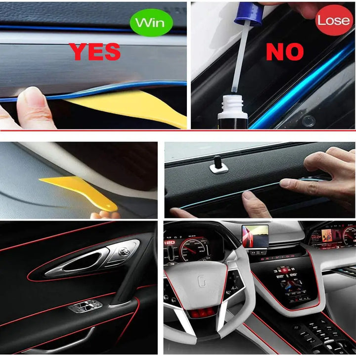 Car Interior LED Strip Light – 5M USB Flexible Neon Atmosphere Light for Auto DIY - Carmodza.com