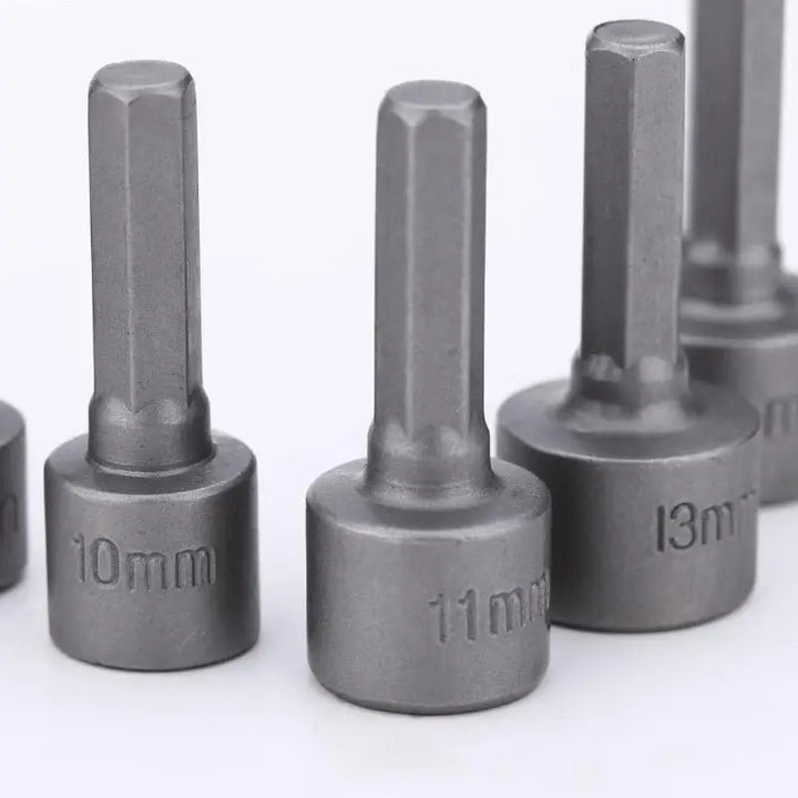 Magnetic Hex Nut Driver Bit Set for Drills (9-Piece) - Carmodza.com
