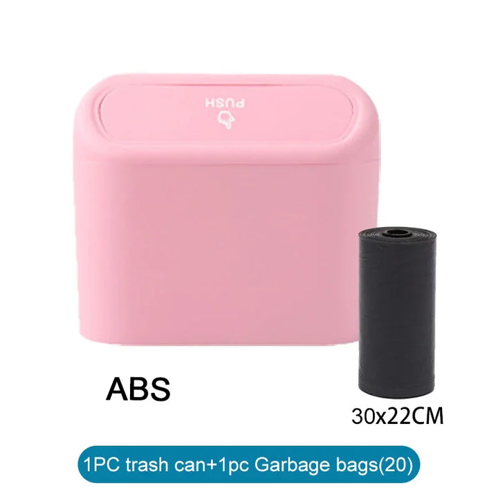 Car Trash Can with Lid – Leak-Proof Mini Bin with 60 Bags - Carmodza.com