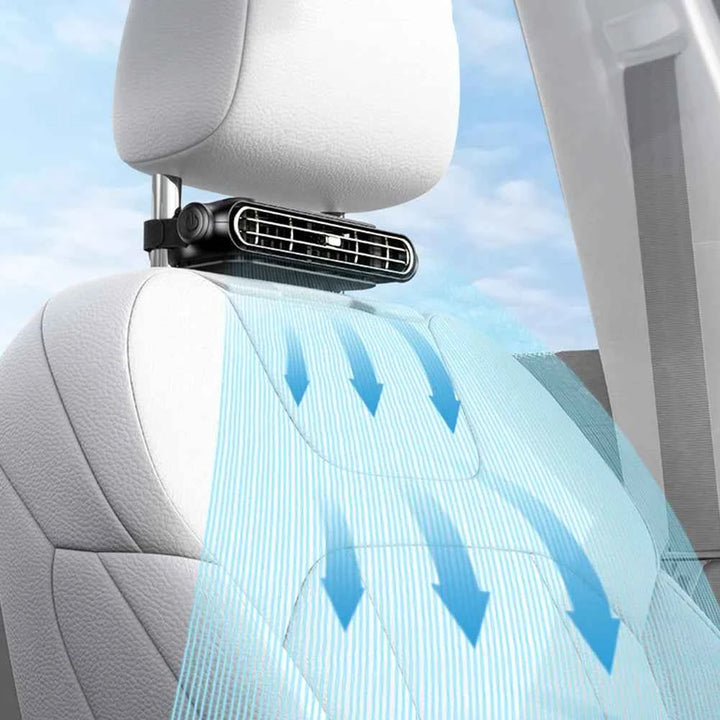 Car Headrest Cooling Fan 3 Speeds Adjustable Electric Car Seat Fan 5V/2A Car Rear Backrest Fan Car Interior Accessories