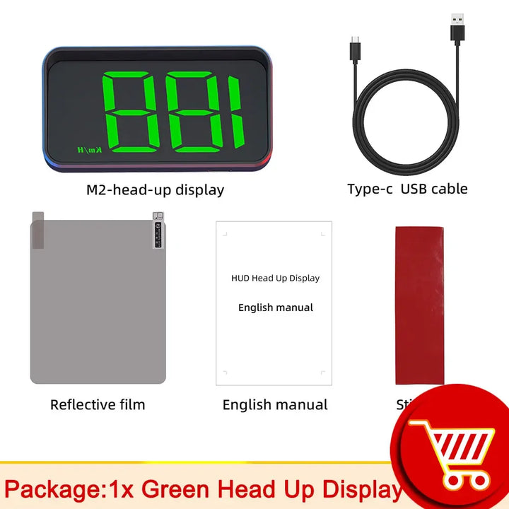 Car GPS HUD Speedometer | Universal M2 Plug & Play Display - Carmodza.com