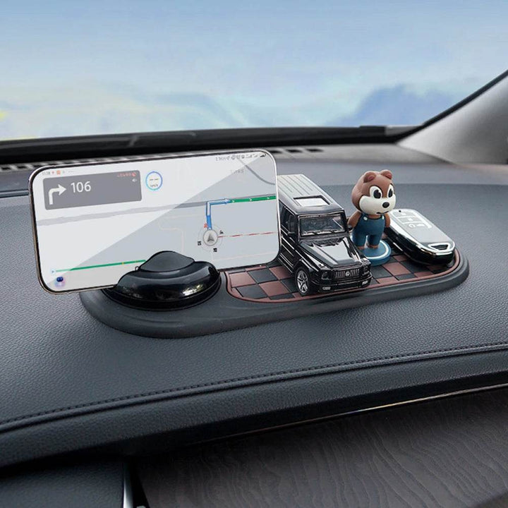 Anti-Slip Car Dashboard Organizer Mat with 360° Phone Holder - Carmodza.com