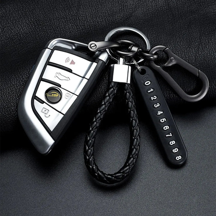 Car Keychain with Phone Number | Anti-Lost Keyring Holder - Carmodza.com