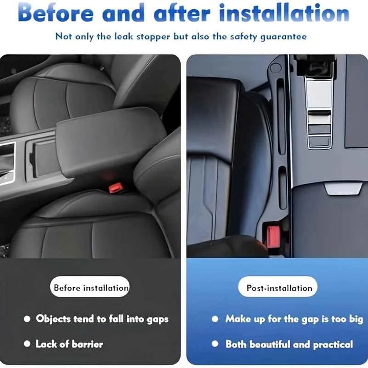 Seat Gap Filler for Cars – Anti-Drop Strip with Mini Organizer Tray - Carmodza.com