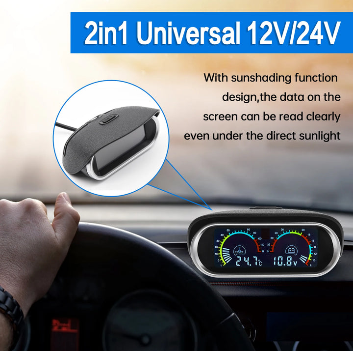 2 in 1 Car Water Temp Gauge | High-Quality Vehicle Accessory - Carmodza.com