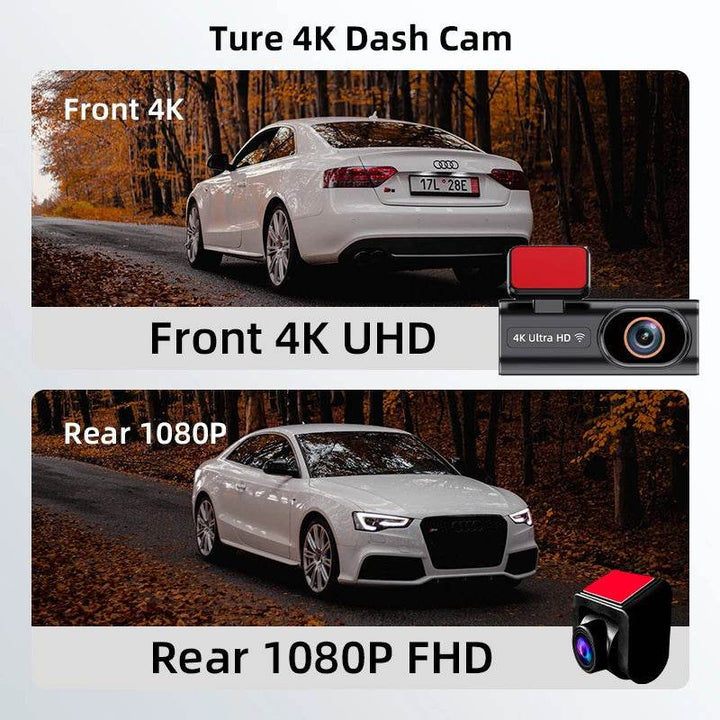 4K WiFi GPS Dash Cam with App Control & Night Vision - Carmodza.com