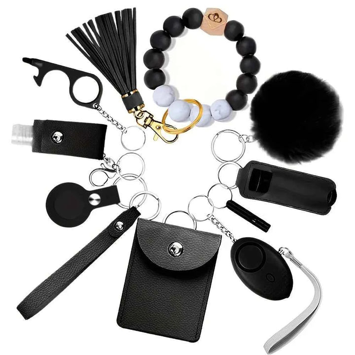 Women's Car Safety Keychain Set | 12-Piece Personal Alarm Kit - Carmodza.com