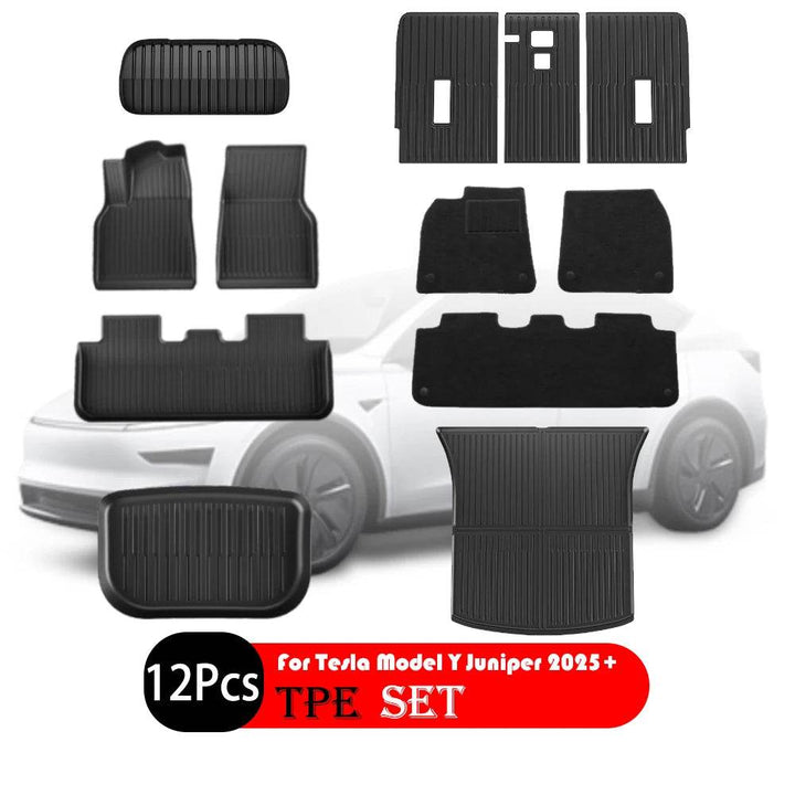 Tesla Model Y 2025 Mats - TPE Waterproof Floor Protection - Carmodza.com