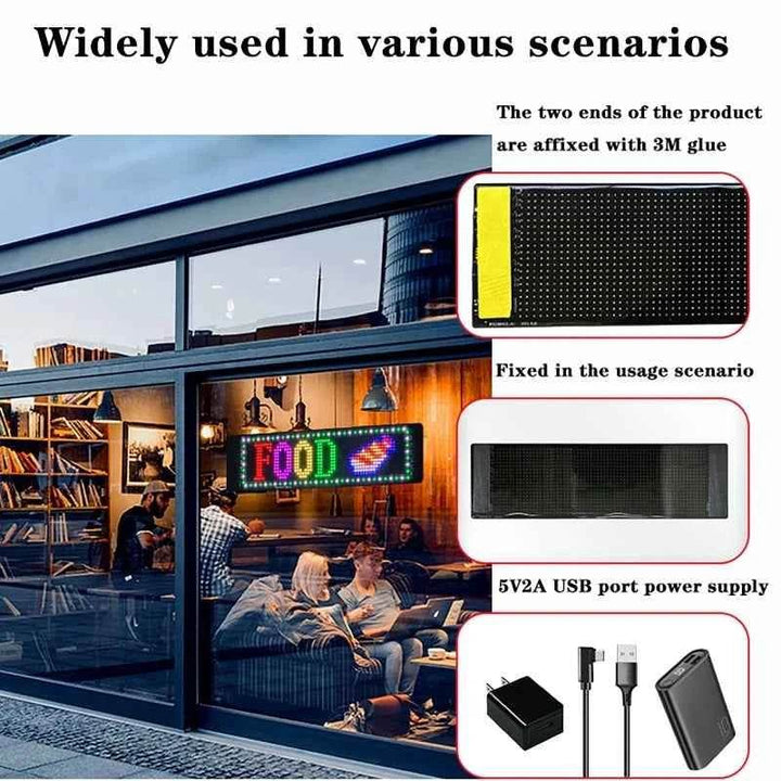 Flexible USB LED Car Display Screen with APP & Remote Control - Carmodza.com
