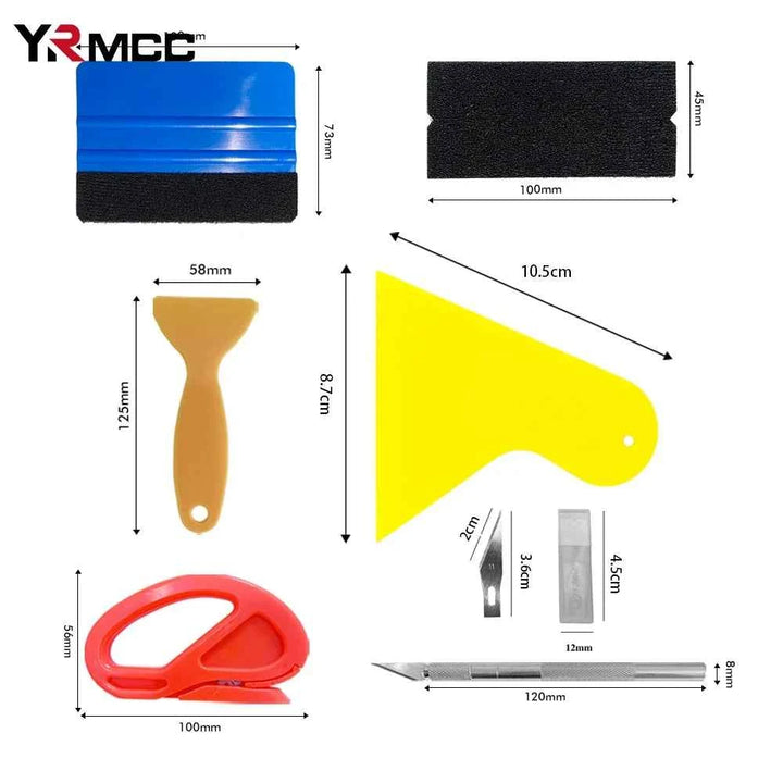 Car Film Wrap Tool Kit Squeegee Vinyl Wrapping Film Window Tint Tool Suede Scraper Squeegee Sets Tint Tools for Car Accessories