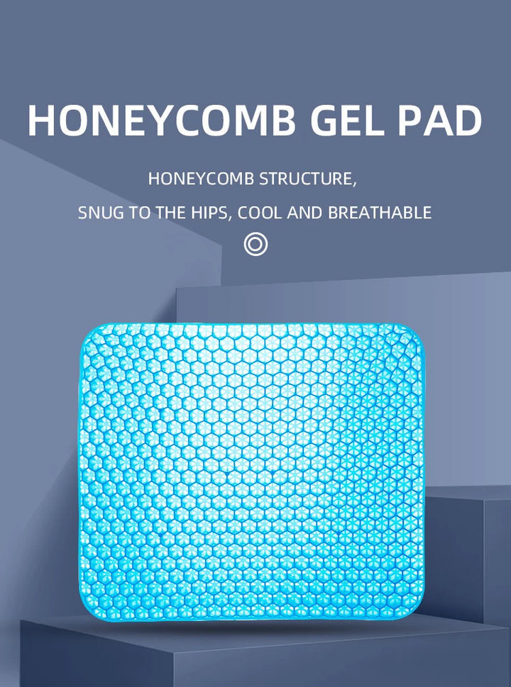 Gel Seat Cushion Car: Breathable Honeycomb Design - Carmodza.com