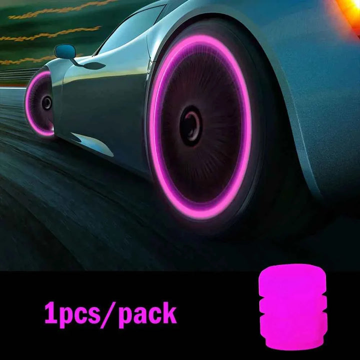 Luminous Car Tire Valve Caps | Universal Glow-in-the-Dark
