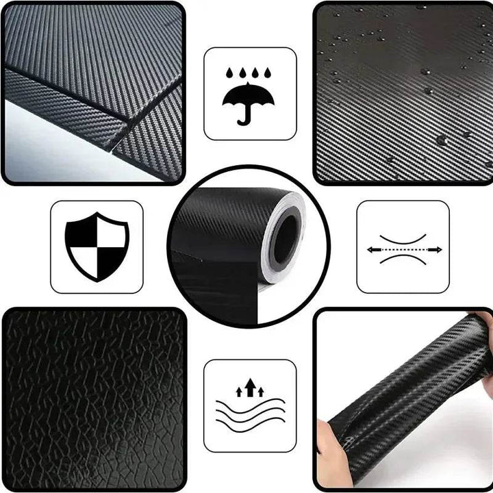 Carbon Fiber Car Interior Wrap | Self-Adhesive DIY Trim Sticker - Carmodza.com