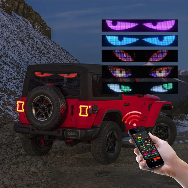 LED Pixel Panel Light for Car Windshield – Remote & APP Control - Carmodza.com