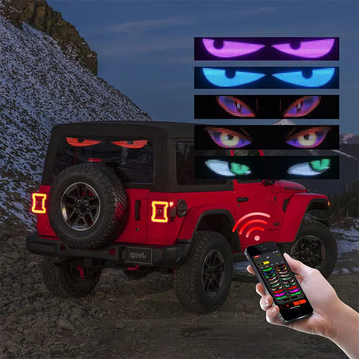 LED Pixel Panel Light for Car Windshield – Remote & APP Control - Carmodza.com