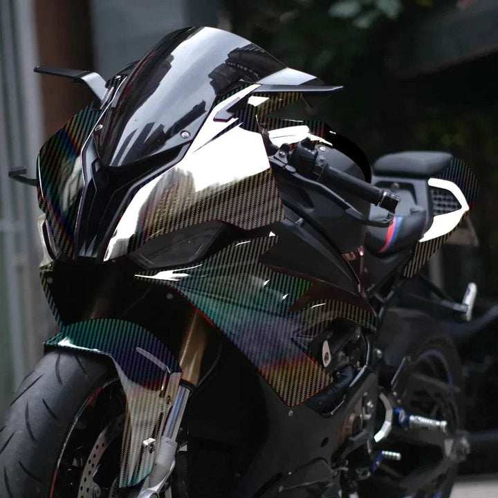 Holographic Carbon Fiber Vinyl Wrap | Glossy Car Sticker Film - Carmodza.com