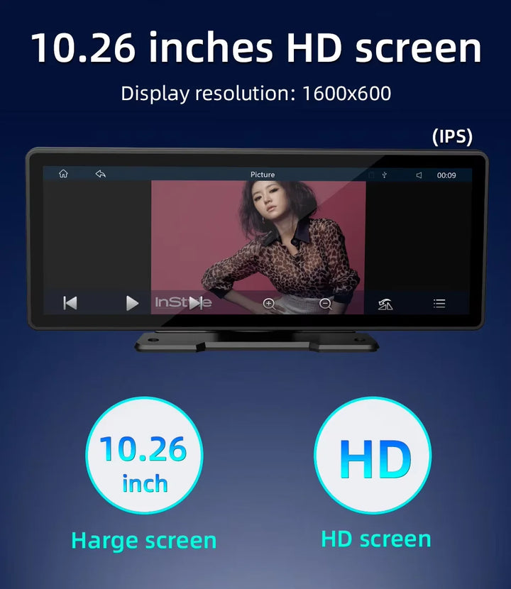 Wireless CarPlay Car Stereo Display - 10.26" HD Touchscreen - Carmodza.com
