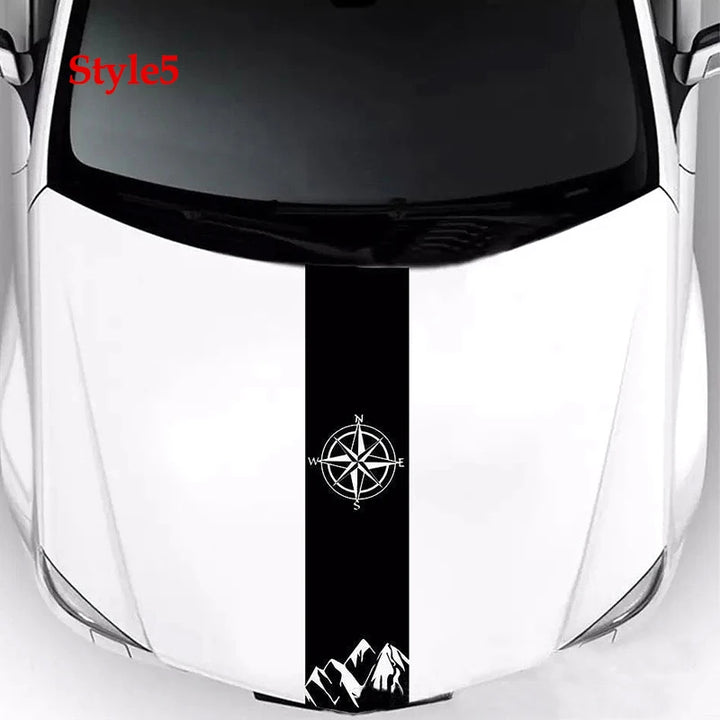 Car Hood Sticker – Personalized Stripe Hood Decal for Car Accessories - Carmodza.com