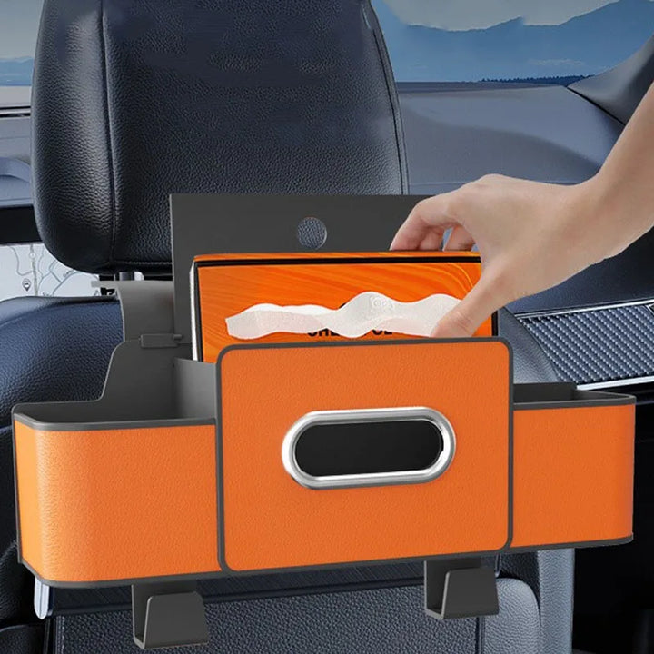 Car Backseat Storage Organizer Box with Cup & Phone Holder - Carmodza.com