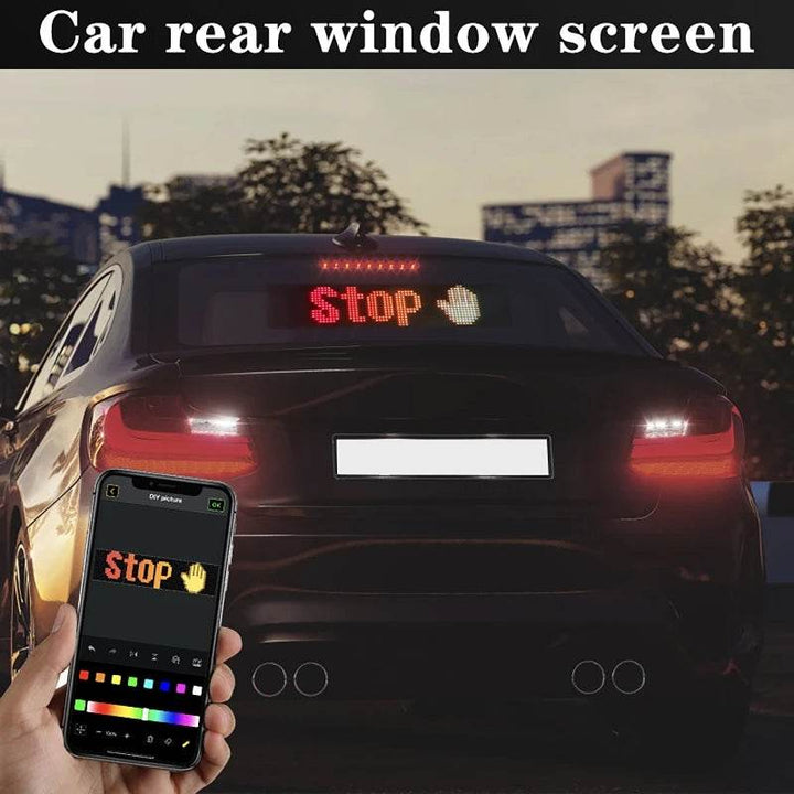 Flexible USB LED Car Display Screen with APP & Remote Control - Carmodza.com