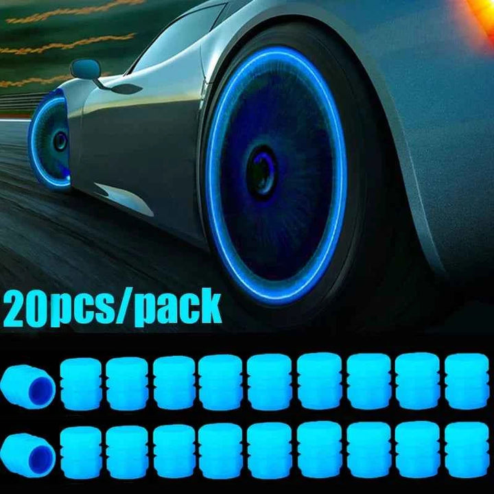 Luminous Car Tire Valve Caps | Universal Glow-in-the-Dark