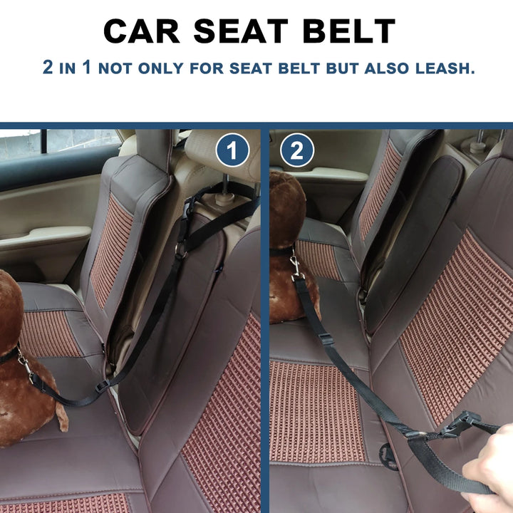 Adjustable Pet Car Seat Belt for Safe Travel with Dogs & Cats - Carmodza.com