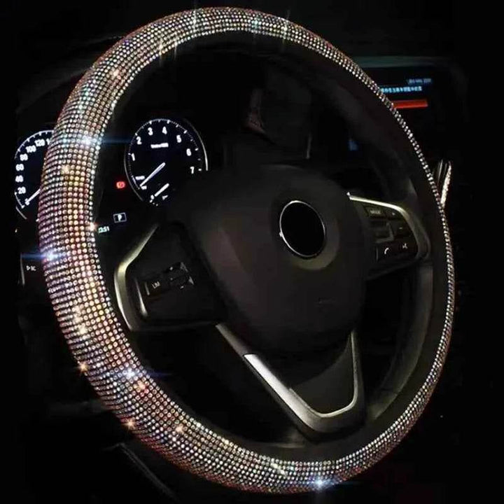 Bling Rhinestone Steering Wheel Cover | Universal Fit Sparkly Grip - Carmodza.com