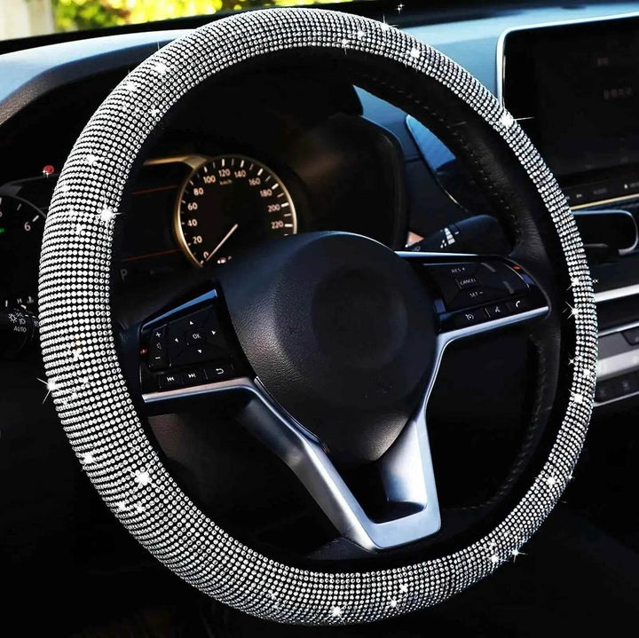 Bling Rhinestone Steering Wheel Cover | Universal Fit Sparkly Grip - Carmodza.com