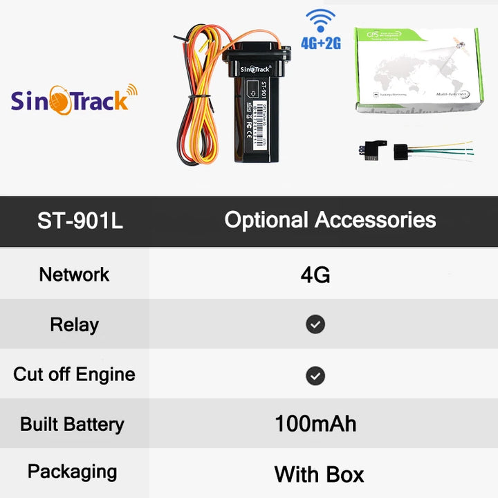 4G Mini GPS Tracker for Cars & Motorcycles | SinoTrack ST-901L - Carmodza.com