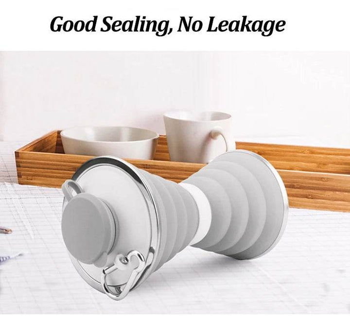 Foldable Car Travel Water Bottle - 500ml Portable Silicone - Carmodza.com