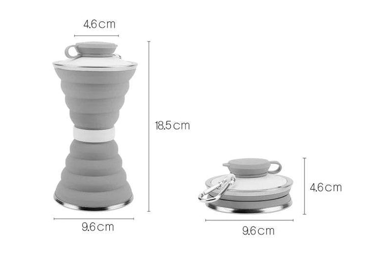 Foldable Car Travel Water Bottle - 500ml Portable Silicone - Carmodza.com