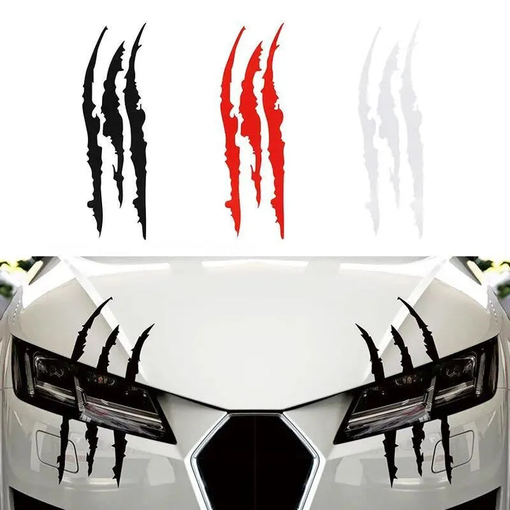 Monster Claw Scratch Decal Reflective Headlight Sticker Vinyl - Carmodza.com
