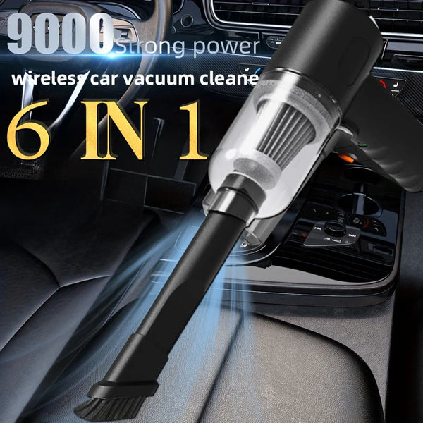 6-in-1 Wireless Car Vacuum Cleaner | 9000Pa Suction & Blower - Carmodza.com