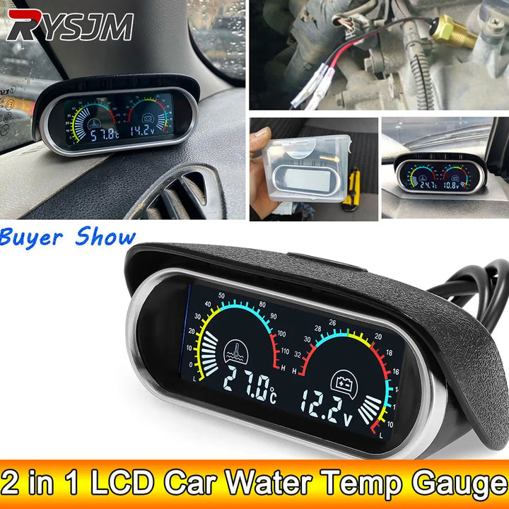 2 in 1 Car Water Temp Gauge | High-Quality Vehicle Accessory - Carmodza.com
